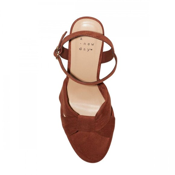 NWT a new day Riah Platform Heels with Memory Foam Insole 88075194 Brown 9M - Picture 3 of 10